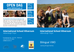 Bilingual VWO brochure - Verenigde Scholen JA Alberdingk Thijm