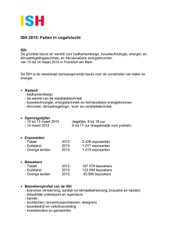ISH 2015: Feiten in vogelvlucht