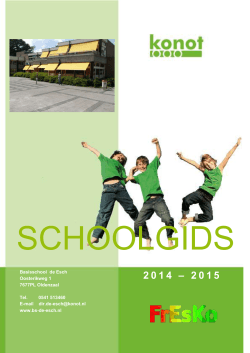 Schoolgids bs. de Esch 2014.2015