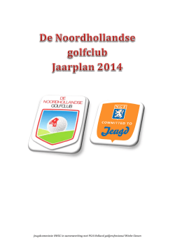 Jaarplan 2014 5 0 - Golfbaan Sluispolder