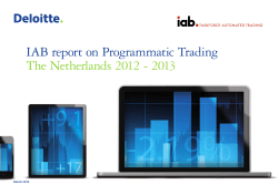 IAB report on Programmatic Trading The Netherlands 2012