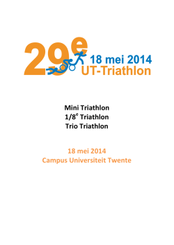 Mini Triathlon 1/8 Triathlon Trio Triathlon 18 mei 2014 - UT