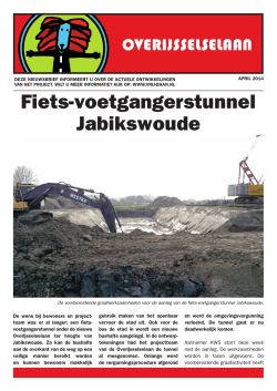 Nieuwsbrief Overijsselselaan april 2014 2 - Leeuwarden Vrij-Baan