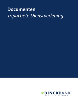 Documenten tripartite dienstverlening BinckBank