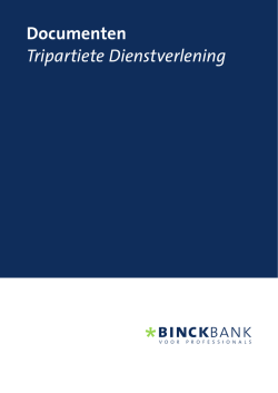 Documenten tripartite dienstverlening BinckBank