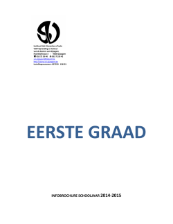 Infobrochure 1ste Graad