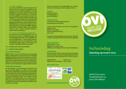Inclusiedag Zaterdag 29 maart 2014