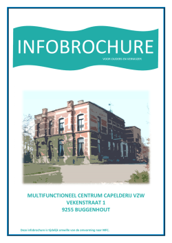 Infobrochure ouders en verwijzers