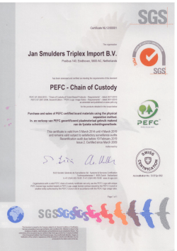 PEFC Certificaat JST - Jan Smulders Triplex