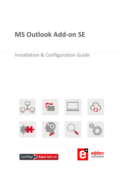 Installation Guide MS Outlook Add-on SE