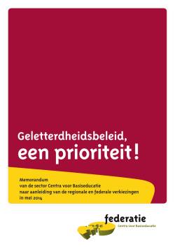 memorandum te lezen - Centrum voor Basiseducatie