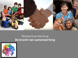 Presentatie Sociale Netwerk Versterking