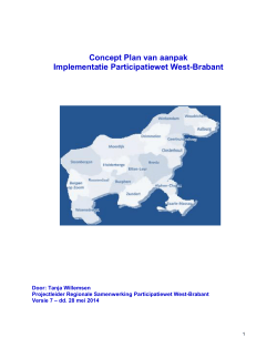 Plan van aanpak participatiewet - RPA West-Brabant