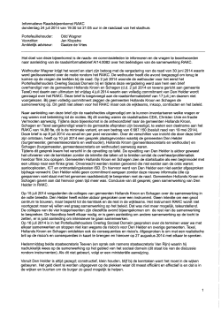 Gespreksverslag 24 juli 2014 - Gemeenteraad