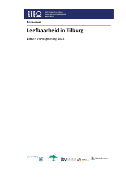 Leefbaarheid in Tilburg - LEMON, de leefbaarheidsmonitor