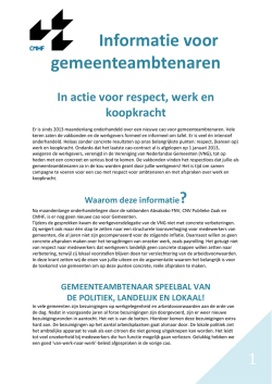 Informatie voor gemeenteambtenaren