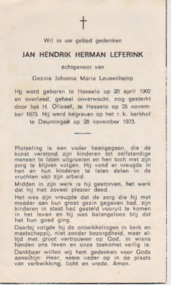 JAN HENDRIK HERMAN LEFERINK
