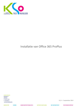 Installatie van Office 365 ProPlus