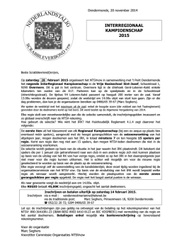 IRK 2015 - NTSV vzw