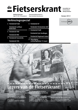 De Fietserskrant Voorjaar 2014 - Afdeling Rotterdam