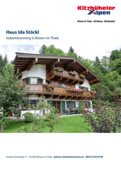 Haus Ida St&ouml;ckl in Brixen im Thale