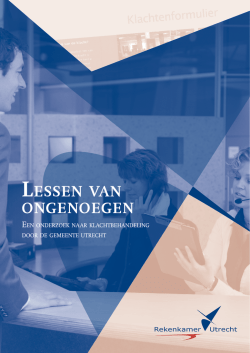 Download het rapport Lessen van ongenoegen