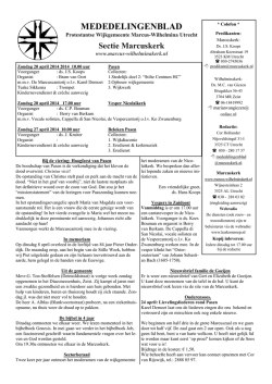 MEDEDELINGENBLAD - Marcus