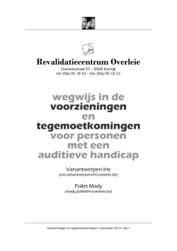 downloaden - pdf - Revalidatiecentrum Overleie