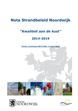 Nota Strandbeleid Noordwijk: Kwaliteit aan de Kust 2014