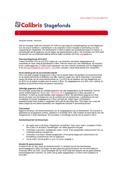 E-mail Calibris naar mbo-onderwijs (11 november 2014)