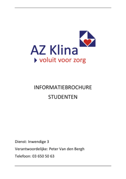 INFORMATIEBROCHURE STUDENTEN