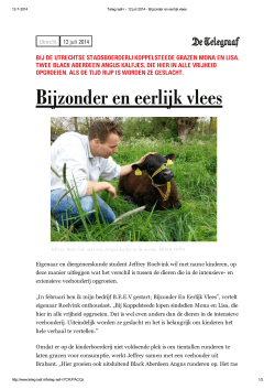 Telegraaf-i – 12 juli 2014 - Bijzonder En Eerlijk Vlees