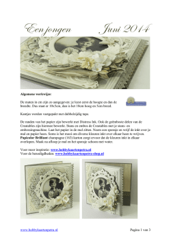 Een jongen Juni 2014 - Hobbykaartenpetra.nl