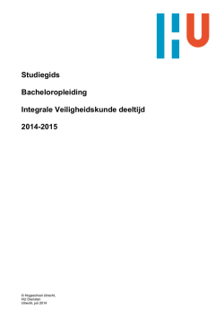 Integrale Veiligheidskunde - studiegids 2014-2015
