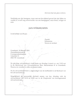 Bekijk rouwkaart - Begrafenisonderneming Jacobs