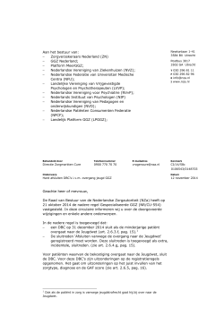 CI/14/58c - Nederlandse Zorgautoriteit