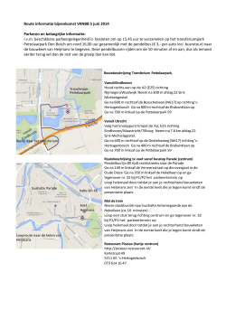 Route informatie bijeenkomst VKNBB 5 juni 2014