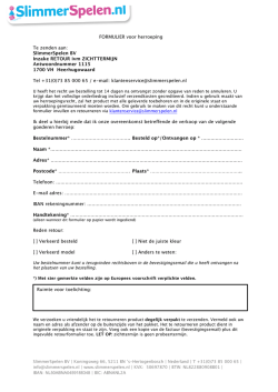 herroepingsformulier