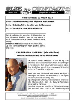 Vierde zondag: 23 maart 2014 VAN MERKSEM - Sint