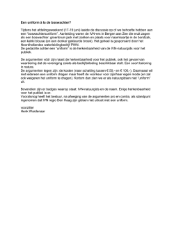 Een uniform &agrave; la de boswachter