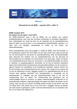 QBalance Nieuwsbrief van de SKML – augustus 2014