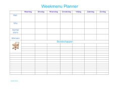 Weekmenu Planner - IkwilOrganizen