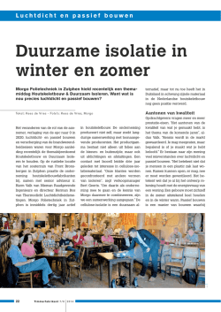 Duurzame isolatie in winter en zomer