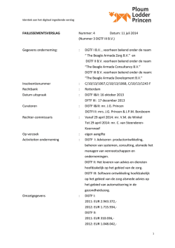 4e verslag 11 juli 2014