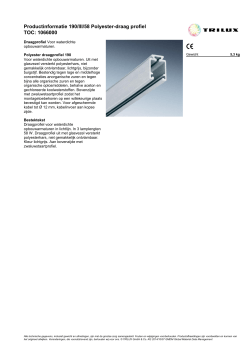 Productinformatie 190/III/58 Polyester-draag profiel TOC