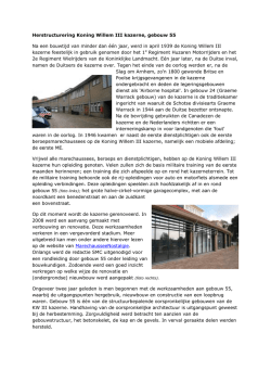 Herstructurering Koning Willem III kazerne, gebouw 55 Na een