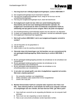 Voorbeeldvragen SHV III - Kiwa Persoonscertificering