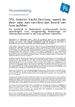 IYS_Persbericht - Berghotel Amersfoort