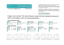 Het wooninfopunt staat open voor de inwoners