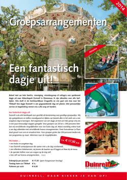 Groepsarrangementen Een fantastisch dagje uit!